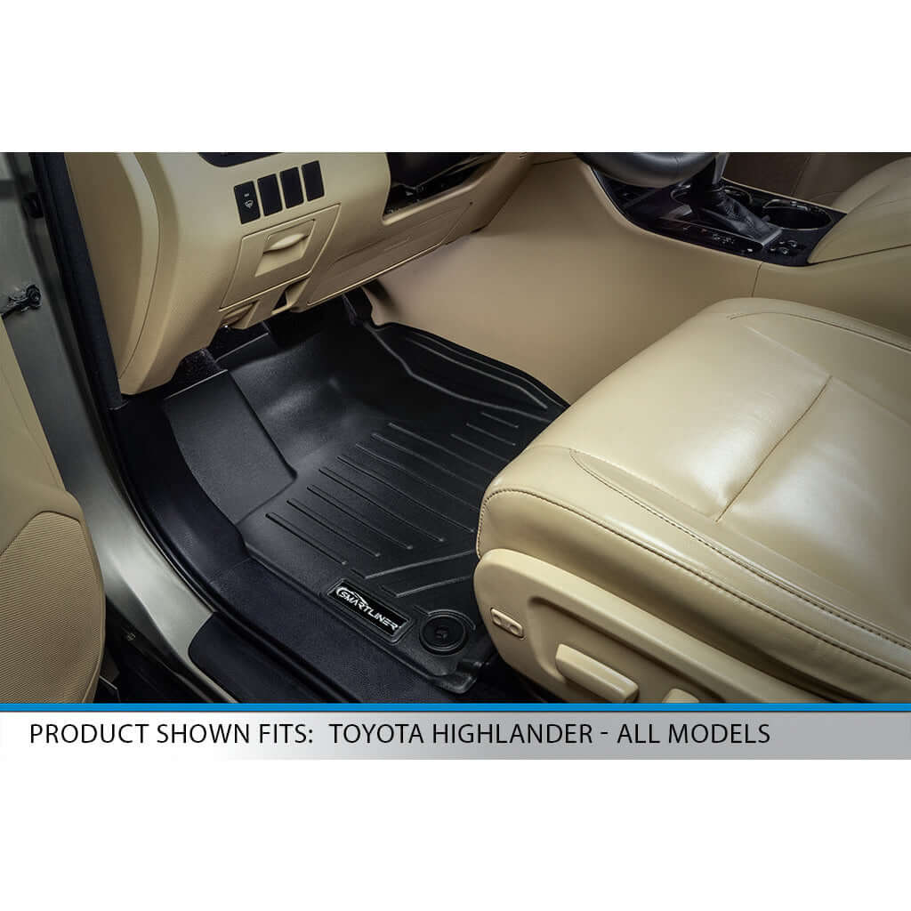 SMARTLINER Custom Fit Floor Liners For 2014-2019 Toyota Highlander (with 2nd Row Bench Seat)