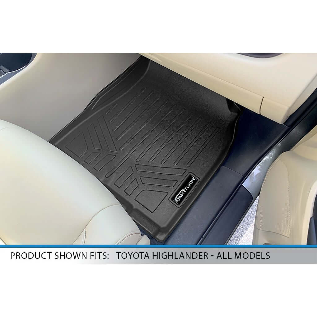 SMARTLINER Custom Fit Floor Liners For 2014-2019 Toyota Highlander Hybrid (with 2nd Row Bucket Seat)