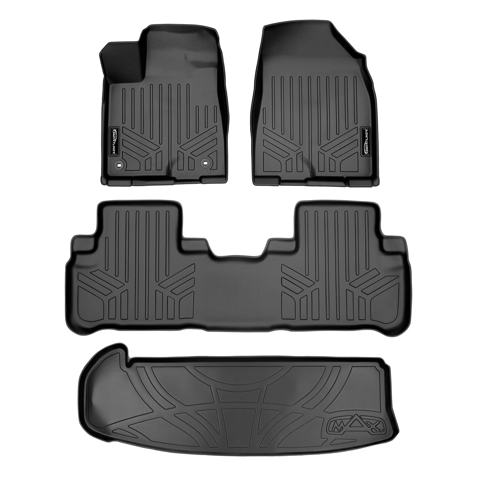 SMARTLINER Custom Fit Floor Liners For 2014-2019 Toyota Highlander Hybrid (with 2nd Row Bucket Seat)
