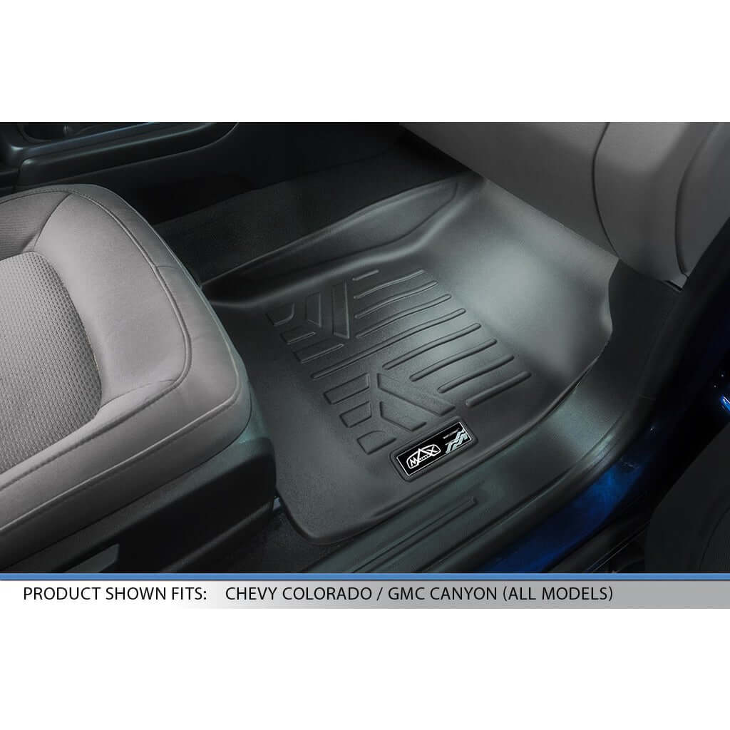 SMARTLINER Custom Fit Floor Liners For 2015-2022 Chevy Colorado Crew Cab / GMC Canyon Crew Cab