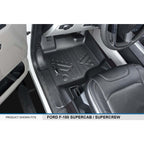 SMARTLINER Custom Fit Floor Liners For 2021-2025 Ford F-150 Hybrid SuperCrew Cab with 1st Row Bucket Seats