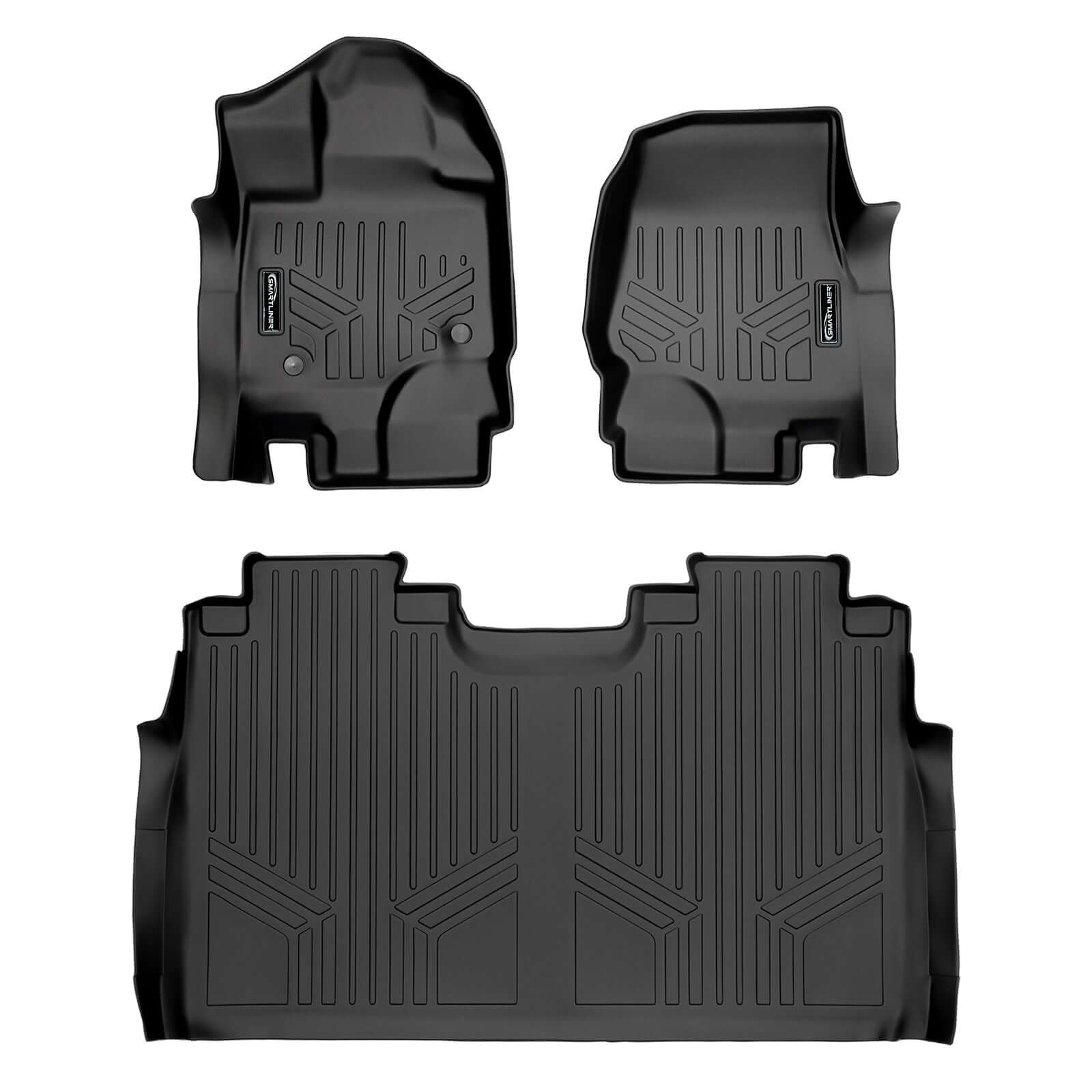 SMARTLINER Custom Fit Floor Liners For 2022-2025 Ford F-150 Lightning Only fits with 2nd Row Bucket seats without under seat fold-flat storage