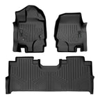 SmartCoverage™ Custom Fit Floor Liners For 2015-2025 Ford F-150 with 1st Row Bucket Seats & OEM 2nd Row Under Seat Storage