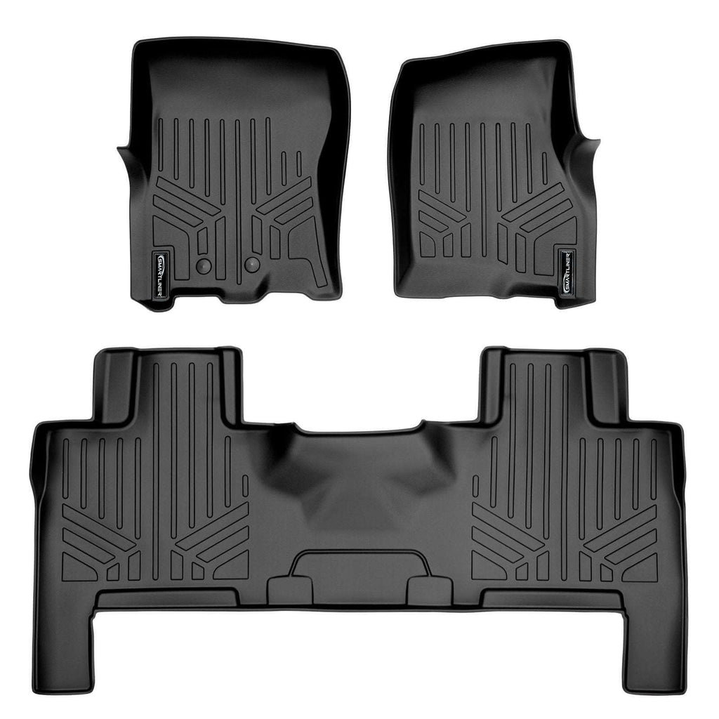 Smart Trim™ Custom Fit Floor Liners For 2011 - 2017 Ford Expedition EL/ Lincoln Navigator (with 2nd Row Bench Seat or Console)