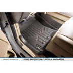 SMARTLINER Custom Fit Floor Liners For 2011 - 2017 Ford Expedition/Lincoln Navigator with 2nd Row Bucket Seats (No Console)