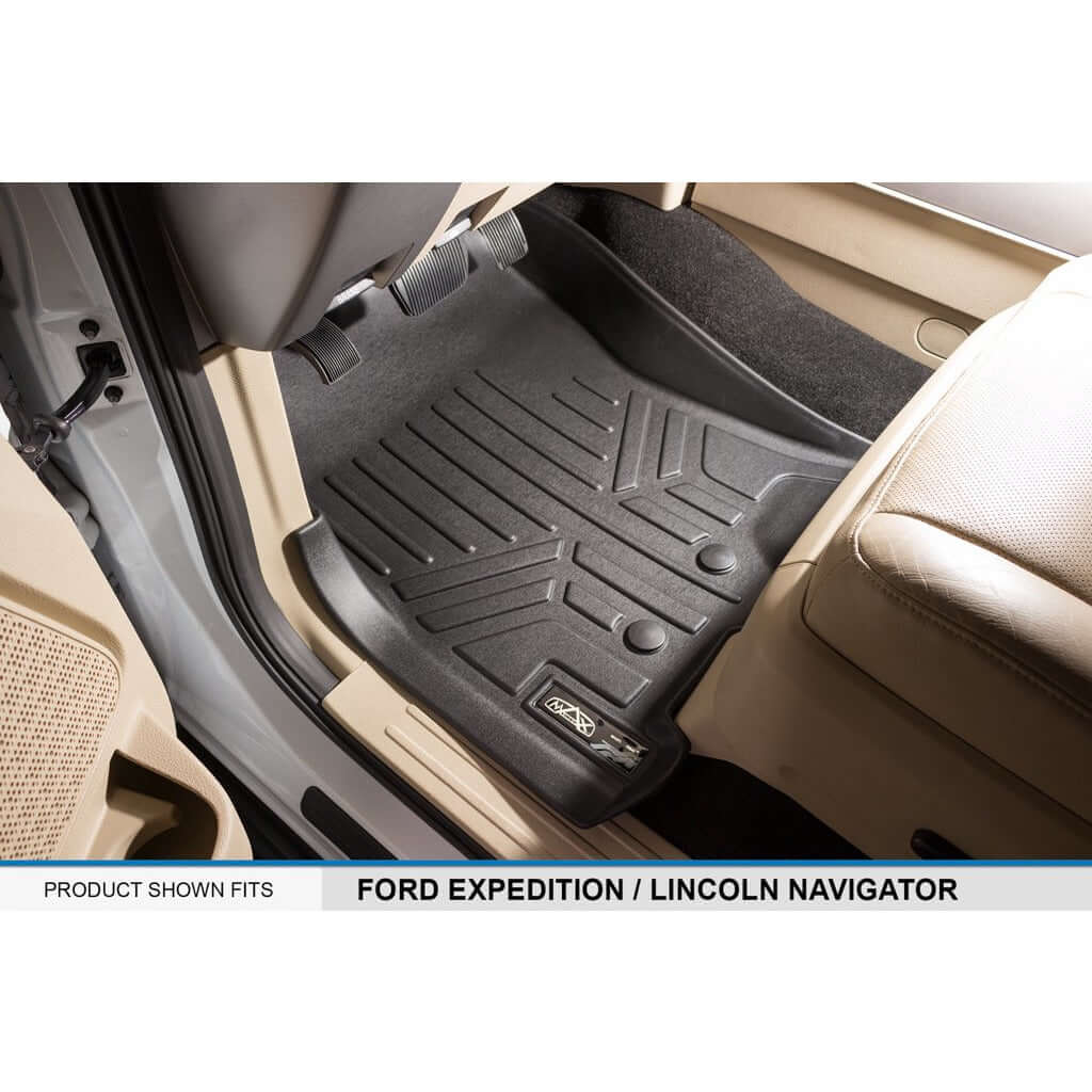 SMARTLINER Custom Fit Floor Liners For 2011-2017 Ford Expedition/Lincoln Navigator with 2nd Row Bench Seat or Console