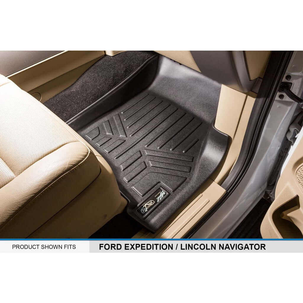 SMARTLINER Custom Fit Floor Liners For 2011-2017 Ford Expedition/Lincoln Navigator with 2nd Row Bench Seat or Console