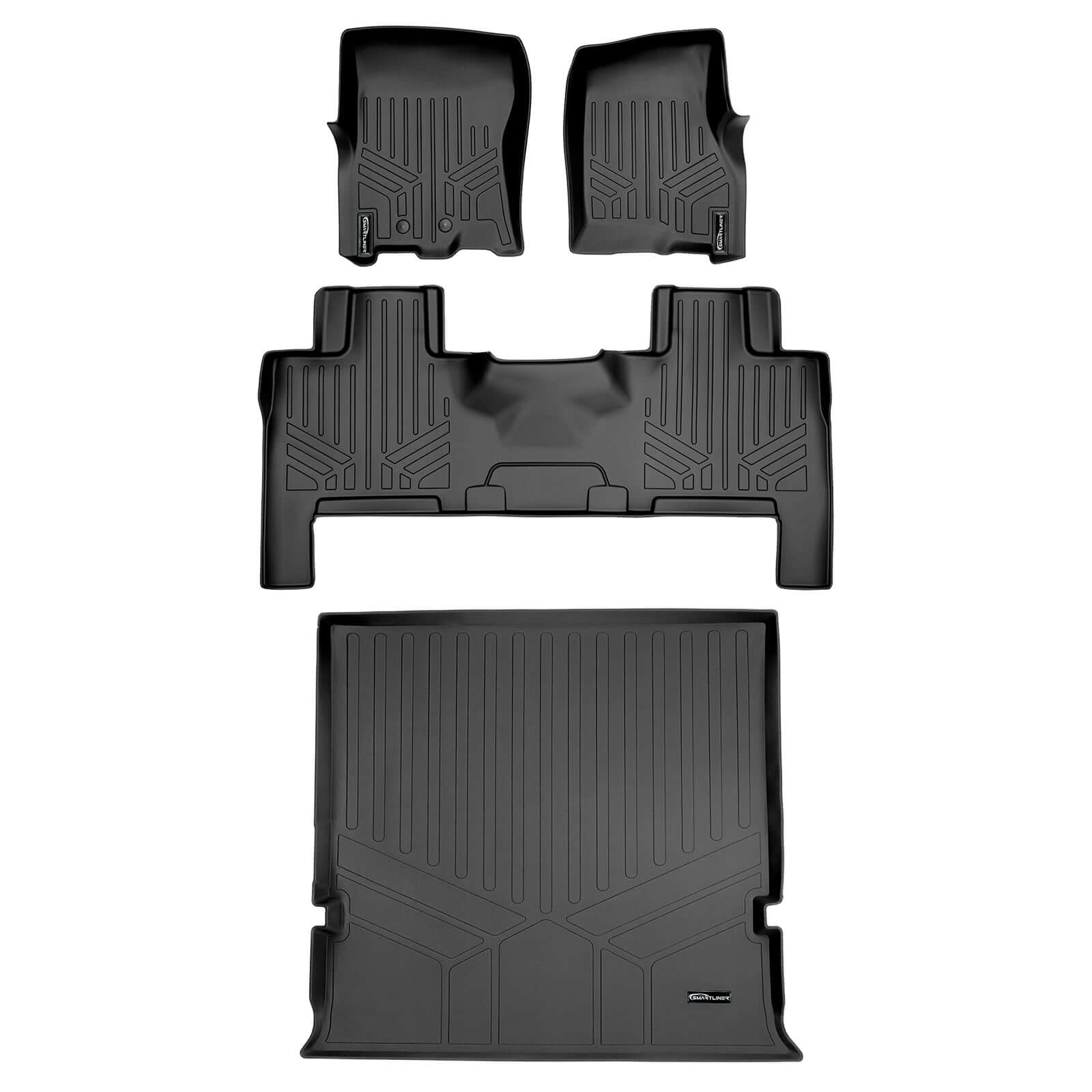 SMARTLINER Custom Fit Floor Liners For 2011-2017 Ford Expedition/Lincoln Navigator with 2nd Row Bench Seat or Console