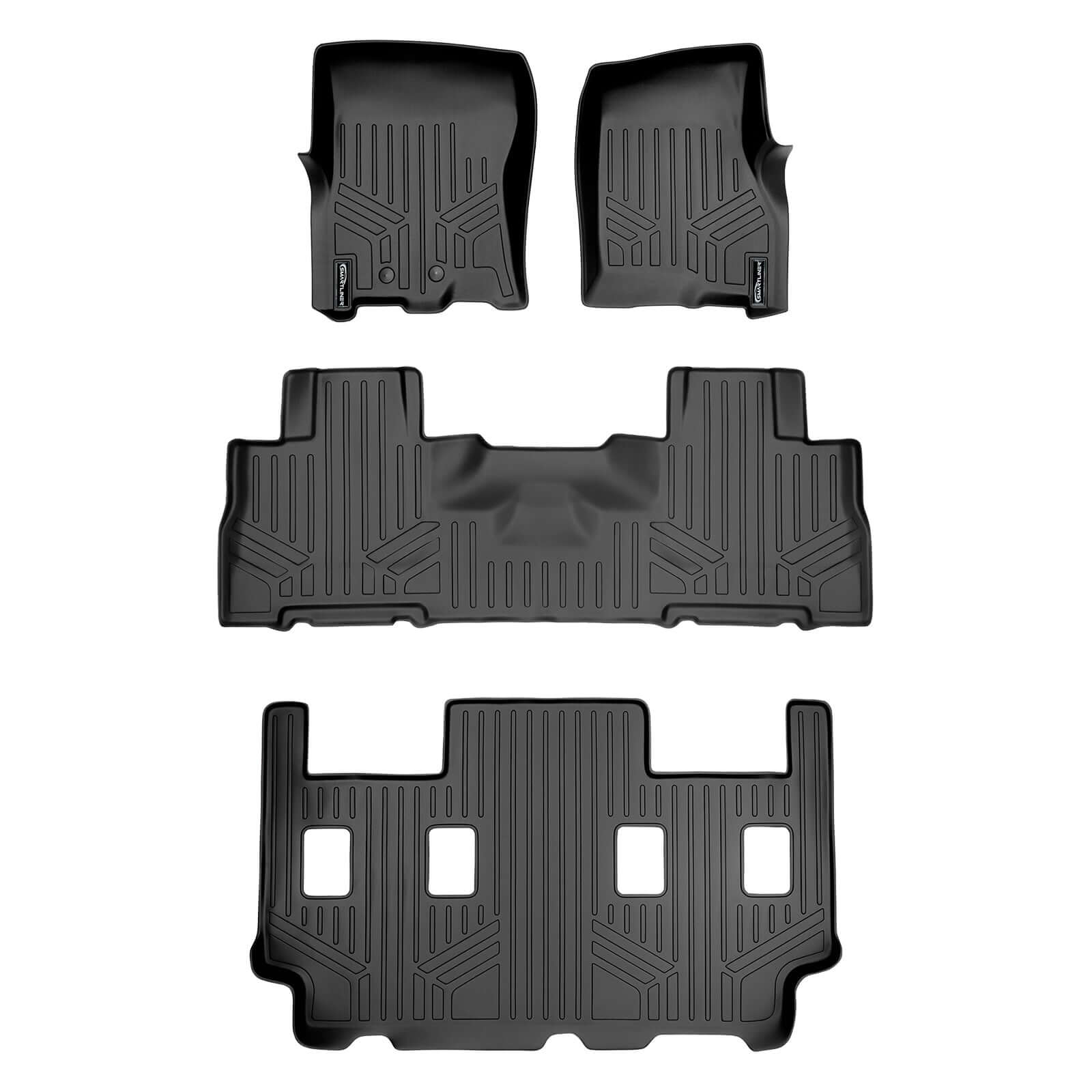 SMARTLINER Custom Fit Floor Liners For 2011 - 2017 Ford Expedition EL/ Lincoln Navigator with 2nd Row Bucket Seats (without Console)