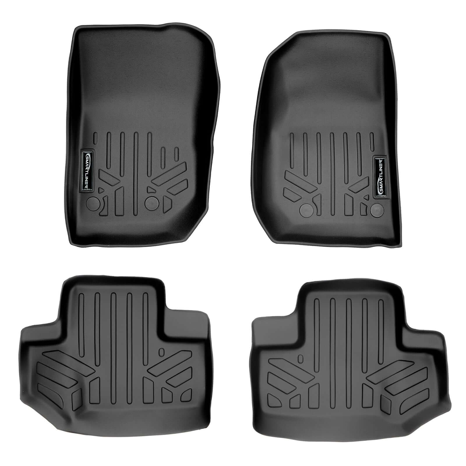 SMARTLINER Custom Fit Floor Liners For 2015-2018 Jeep Wrangler 2 Door Model Only (JK Old Body Style Only)