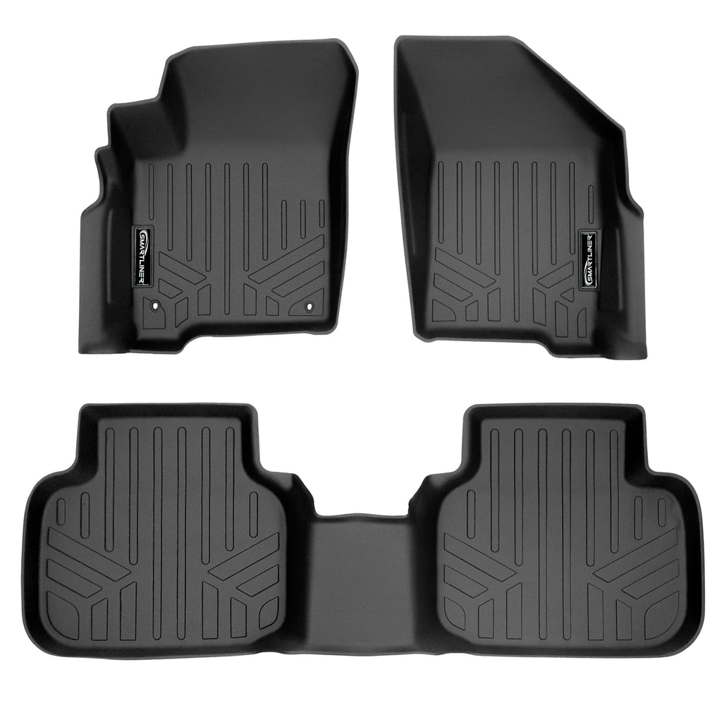 SMARTLINER Custom Fit Floor Liners For 2010 - 2020 Dodge Journey (with 1st Row Dual Floor Hooks)