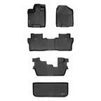SMARTLINER Custom Fit Floor Liners For 2016-2022 Honda Pilot (8 Passenger Model)