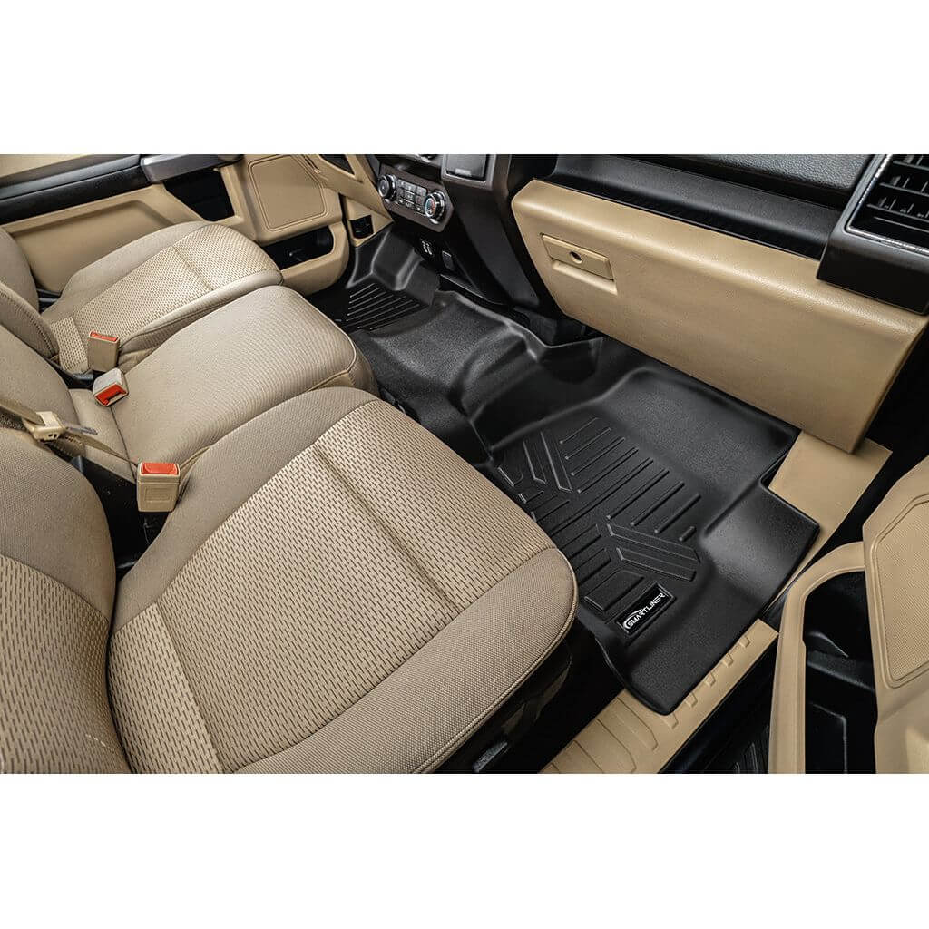 SmartCoverage™ Custom Fit Floor Liners For 2015-2025 Ford F-150 SuperCrew Cab with 1st Row Bench Seat No 2nd Row Underseat Storage