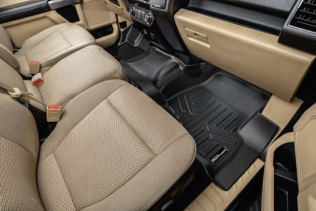 SmartCoverage™ Custom Fit Floor Liners For 2015-2025 Ford F-150 SuperCrew Cab with 1st Row Bench Seat No 2nd Row Underseat Storage (Vinyl Flooring)