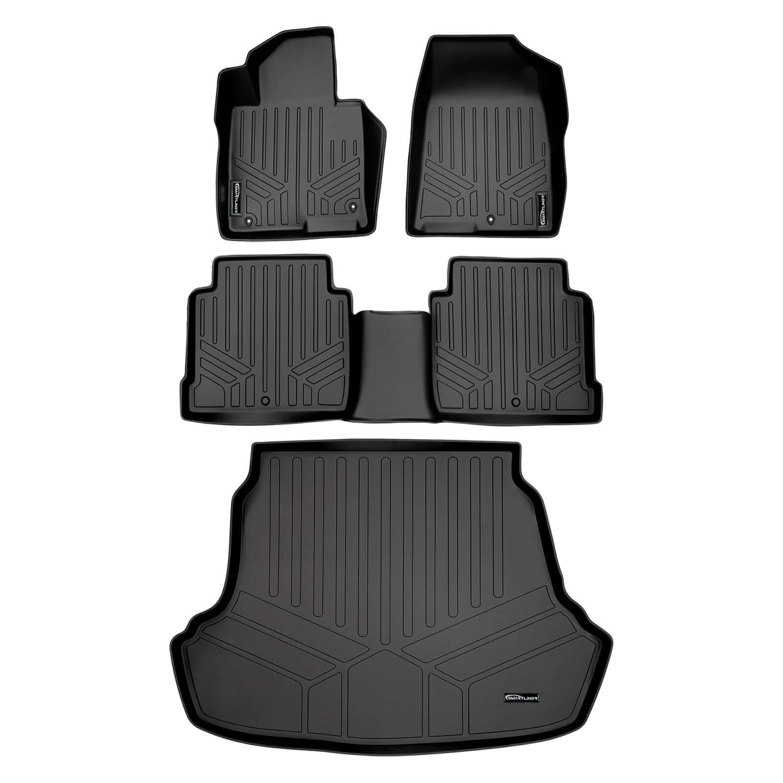 SMARTLINER Custom Fit Floor Liners For 2015-2021 Hyundai Sonata/2016-2020 Kia Optima (Non Hybrid)