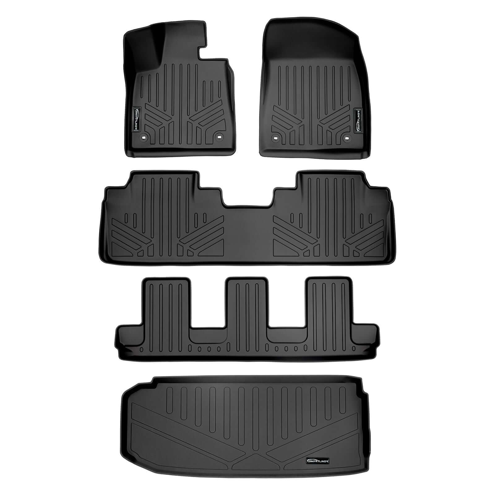 SMARTLINER Custom Fit Floor Liners For 2018-2022 Lexus RXL Hybrid (7 Passenger)