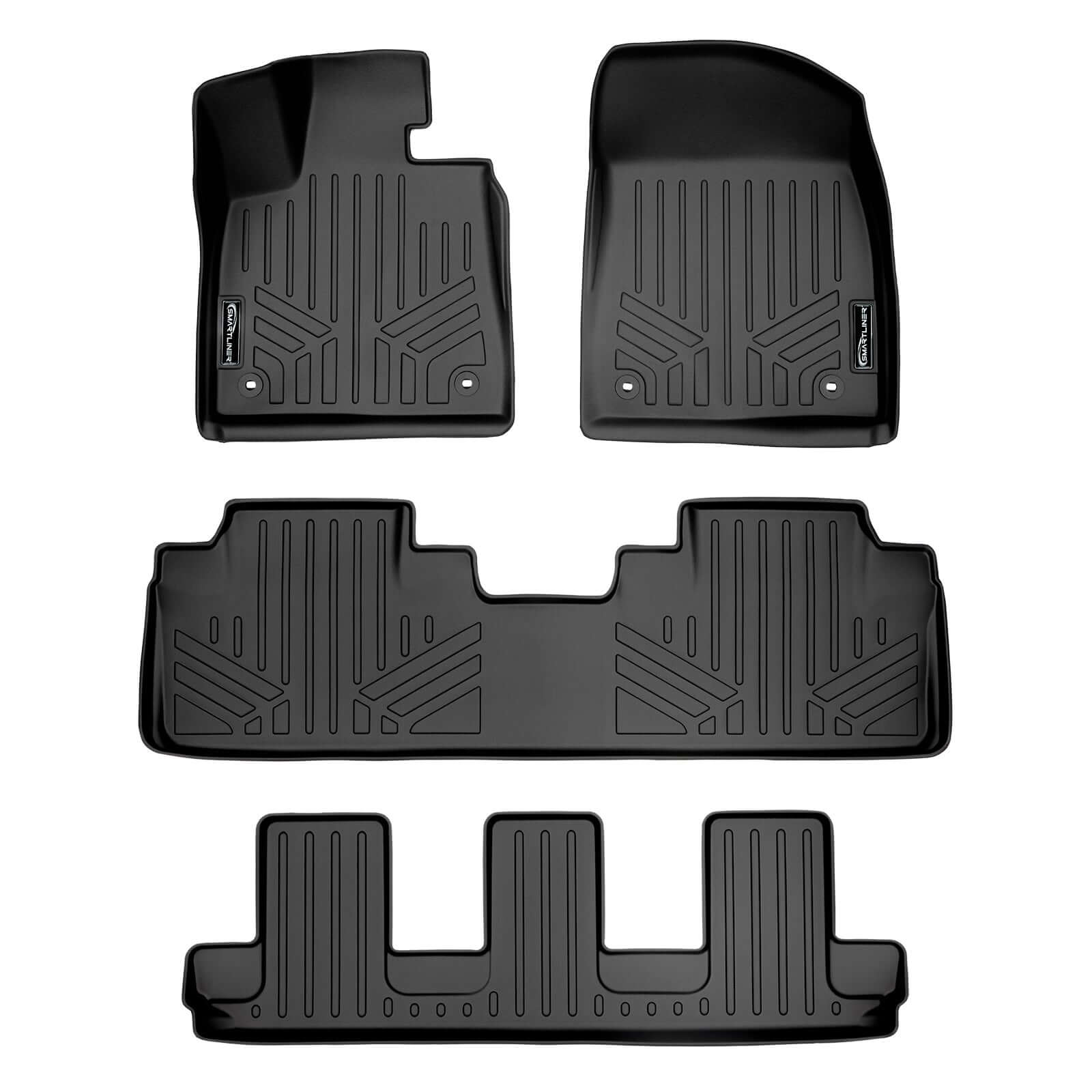 SMARTLINER Custom Fit Floor Liners For 2018-2022 Lexus RXL (7 Passenger)