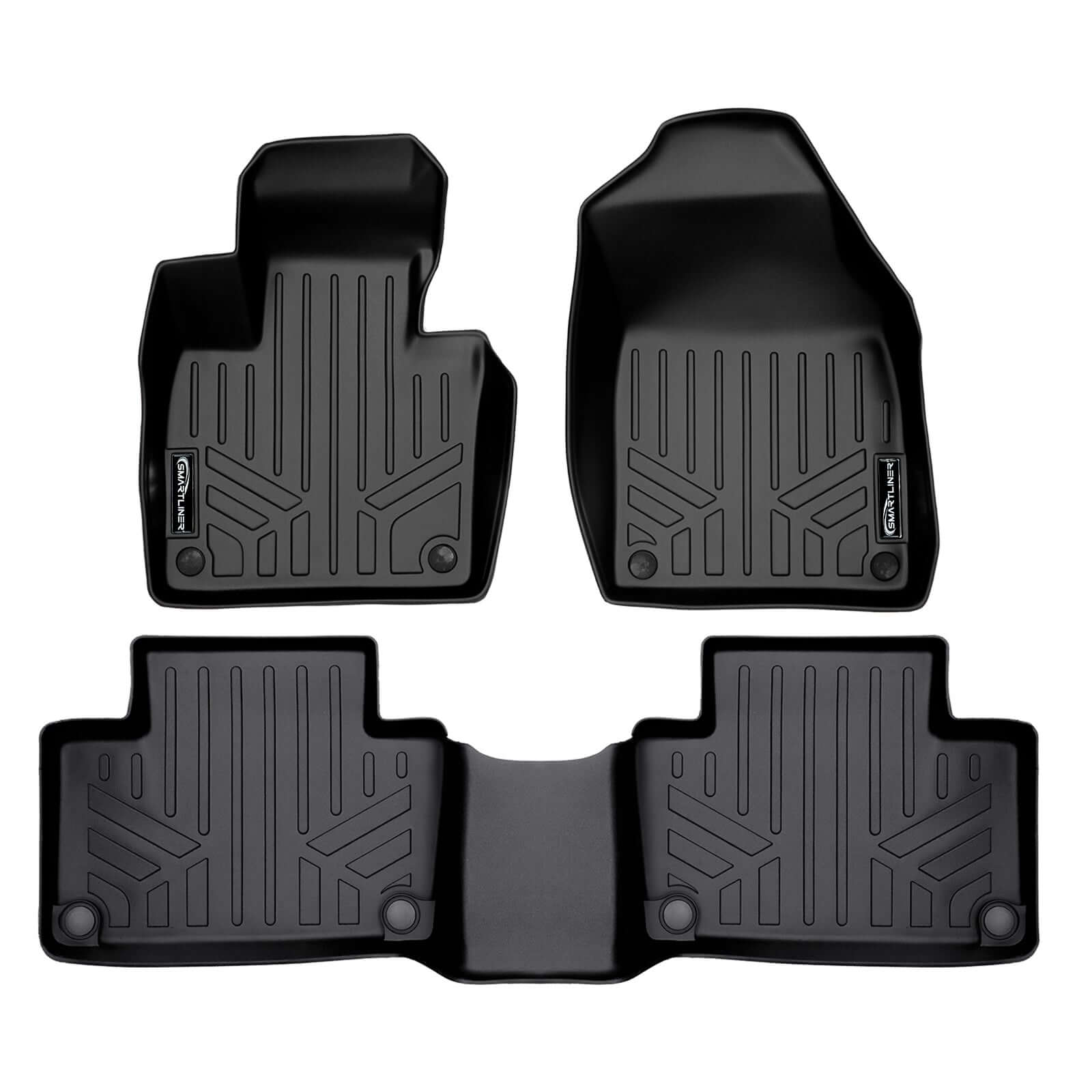 SMARTLINER Custom Fit Floor Liners For 2020-2025 Volvo XC90 (6 Passenger Models. No Plug-in Hybrid Models)