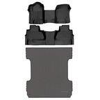 SMARTLINER Custom Fit Floor Liners For GMC Sierra 1500 Crew Cab 2014 - 2018 (Carpeted flooring) 1st Row Bench Half coverage