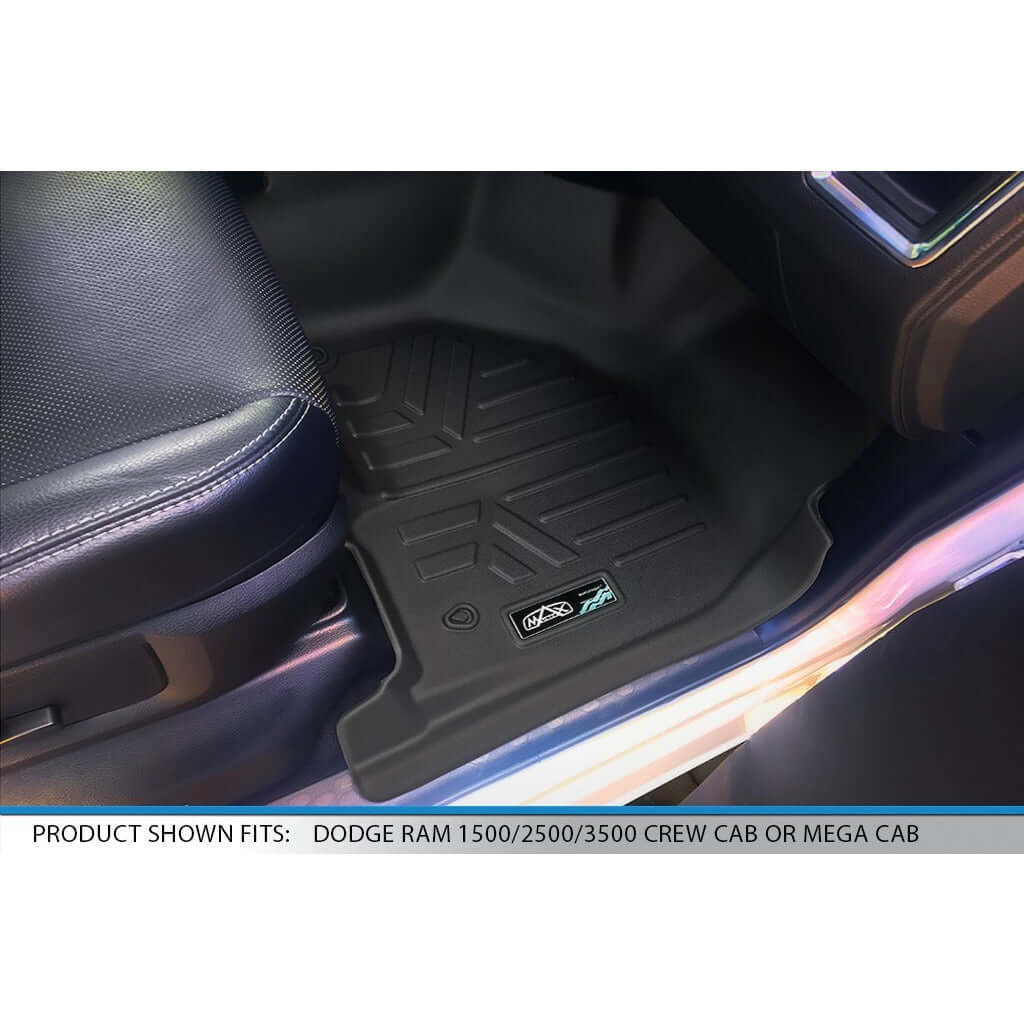 Smart Trim™ Custom Fit Floor Liners For 2012-2022 Ram 1500/2500/3500 Crew (4 Full Size Doors) with 1st Row Bench Seat