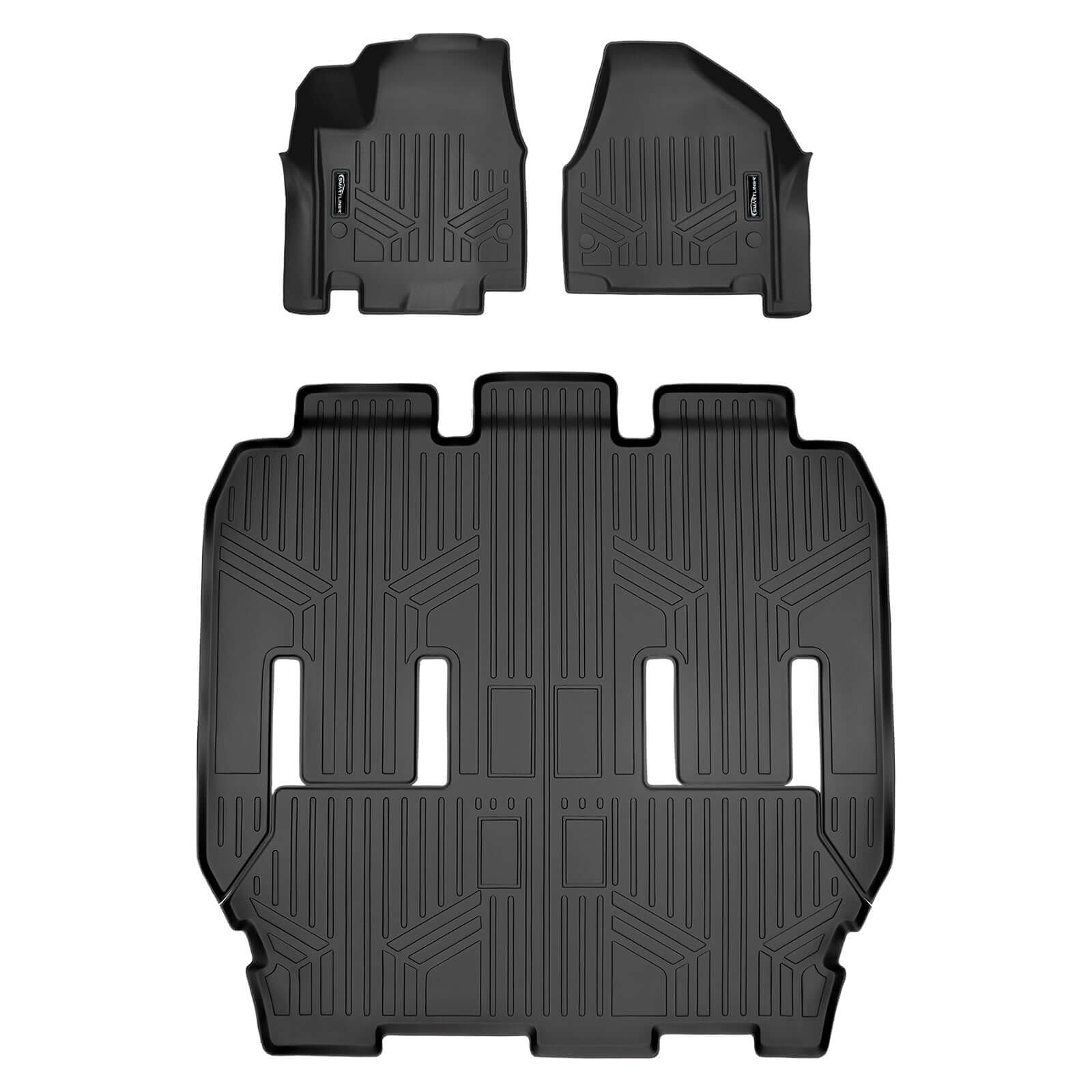 Smart Trim™ Custom Fit Floor Liners For 2022-2025 Chrysler Pacifica with 2nd Row Bucket Seats(Touring & L Models)