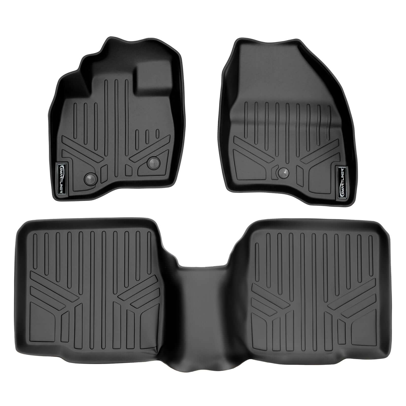 SMARTLINER Custom Fit Floor Liners For 2017-2019 Ford Explorer (without 2nd Row Center Console)
