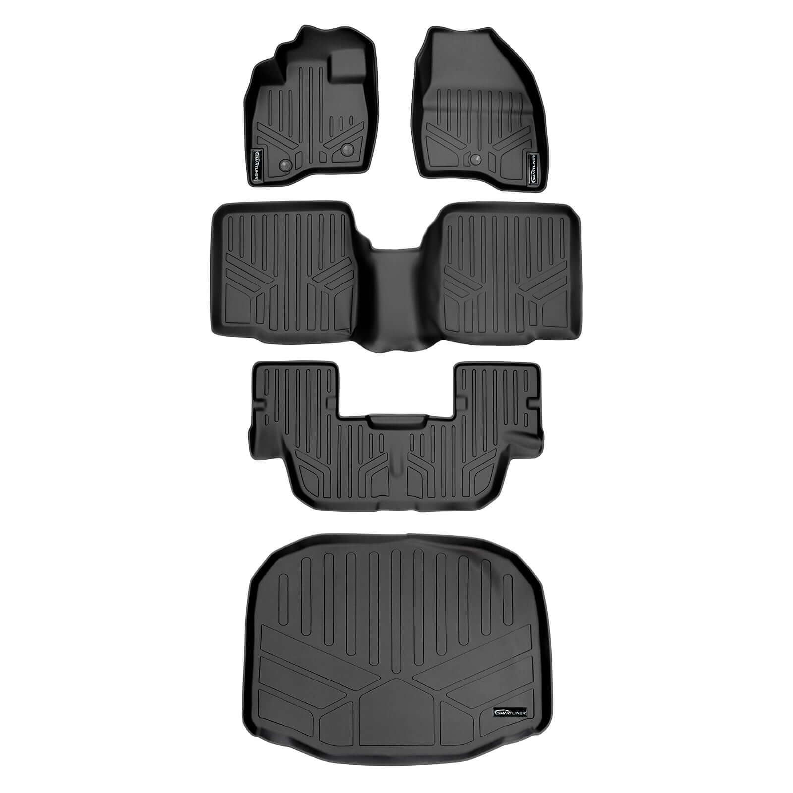 SMARTLINER Custom Fit Floor Liners For 2017-2019 Ford Explorer (without 2nd Row Center Console)