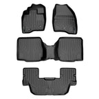 SMARTLINER Custom Fit Floor Liners For 2017-2019 Ford Explorer with 2nd Row Center Console