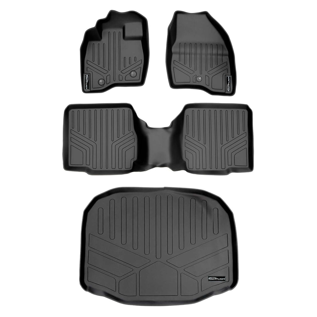 SMARTLINER Custom Fit Floor Liners For 2017-2019 Ford Explorer with 2nd Row Center Console