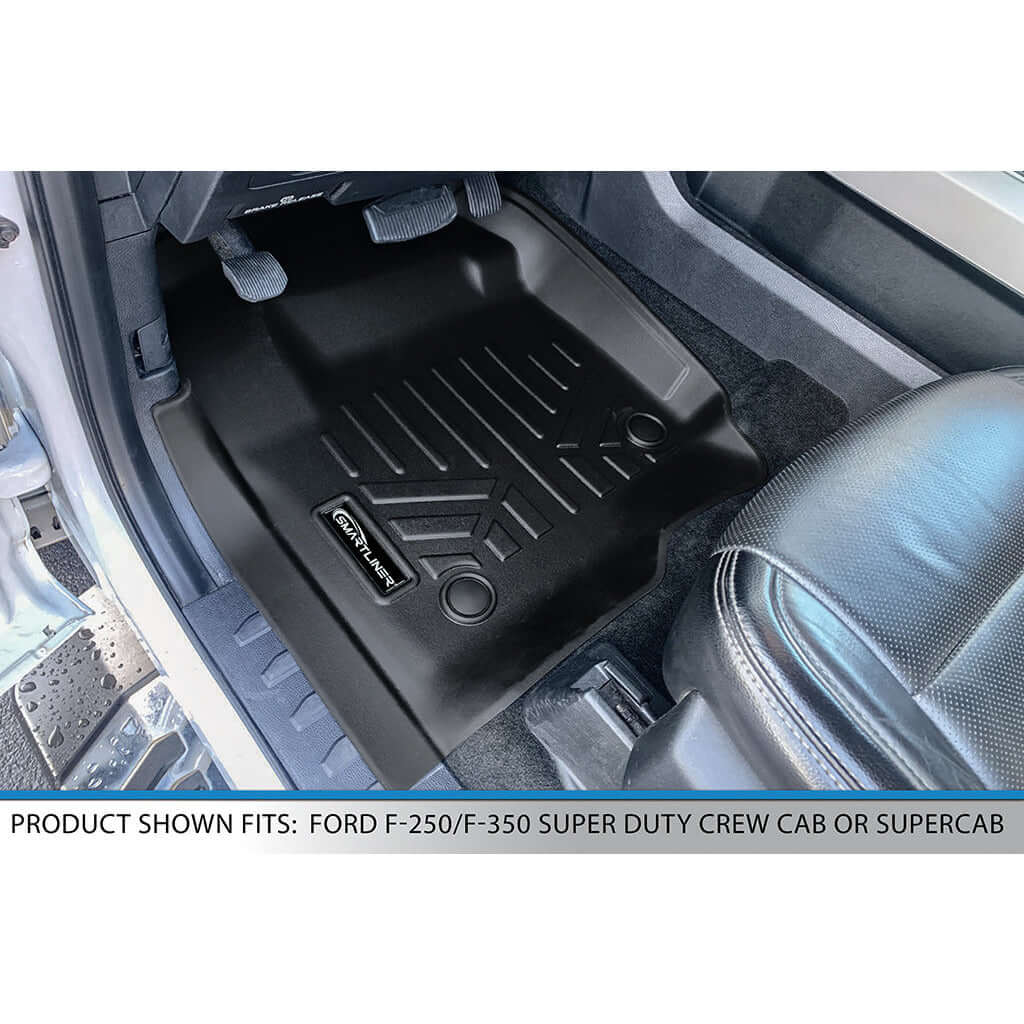 SMARTLINER Custom Fit Floor Liners For 2017-2025 Ford F-250/F-350 Super Duty Crew Cab with 1st Row Bench Seat