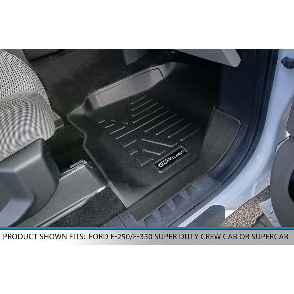 SMARTLINER Custom Fit Floor Liners For 2017-2025 Ford F-250/F-350 Super Duty Crew Cab with 1st Row Bucket Seats