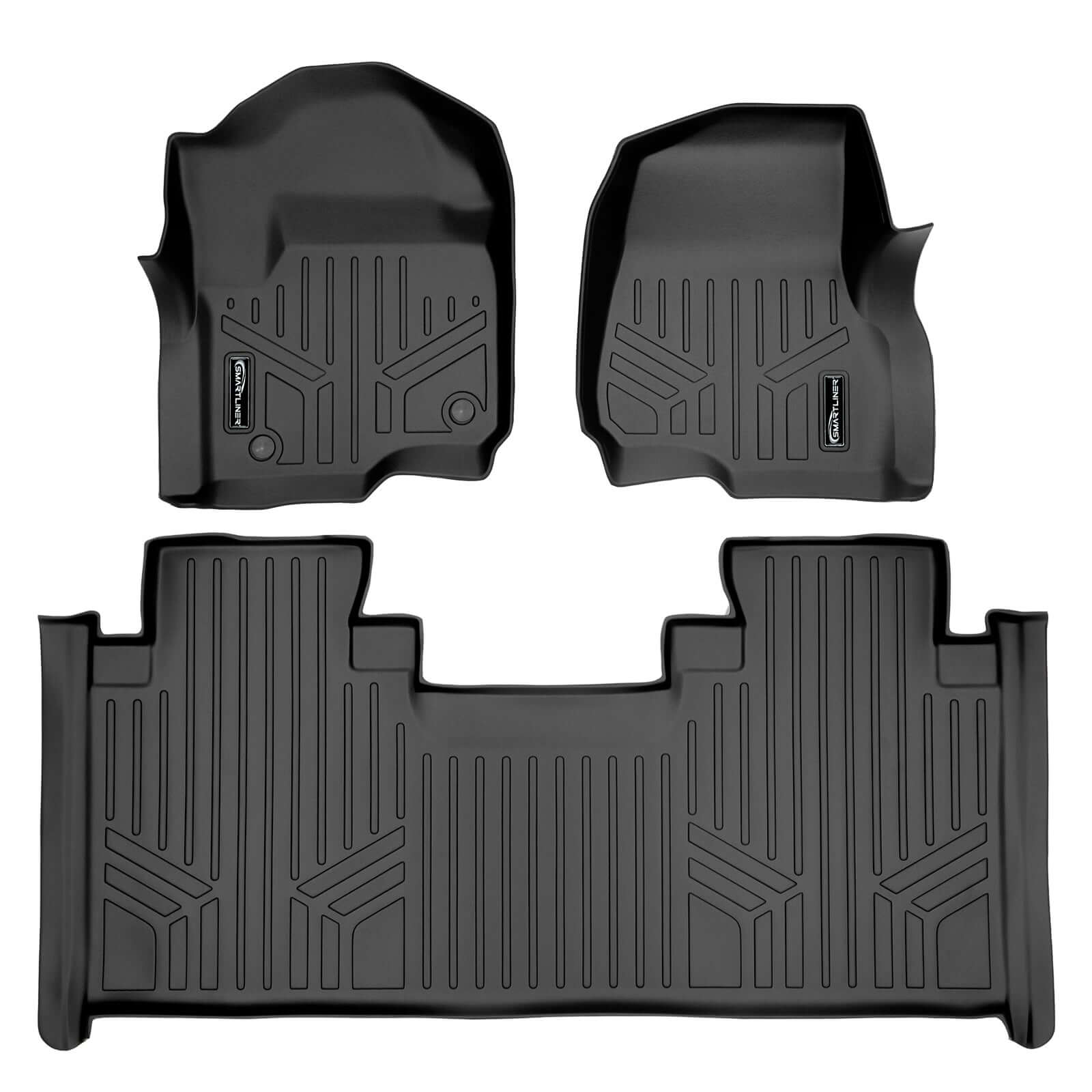 SMARTLINER Custom Fit Floor Liners For 2017-2025 Ford F-250/F-350 SuperCab with 1st Row Bench Seat