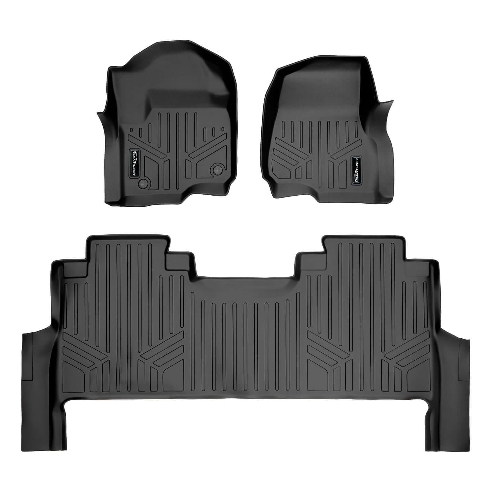 SMARTLINER Custom Fit Floor Liners For 2017-2025 Ford F-250/F-350 Super Duty Crew Cab with 1st Row Bench Seat