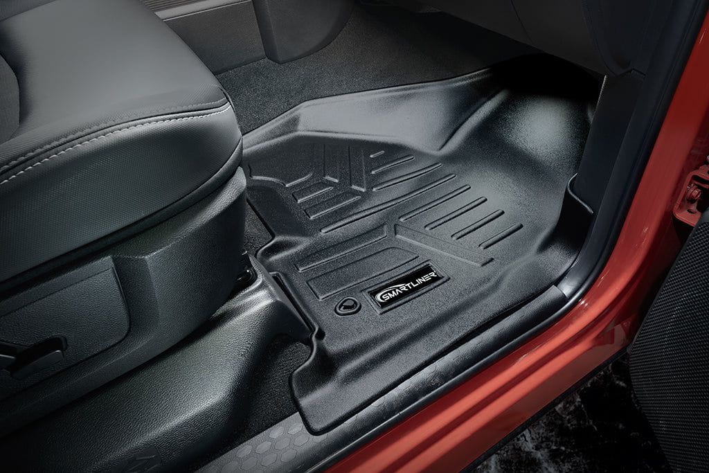 SMARTLINER Custom Fit Floor Liners For 2012-2018 RAM 2500/3500 Mega Cab with Dual Front Hooks