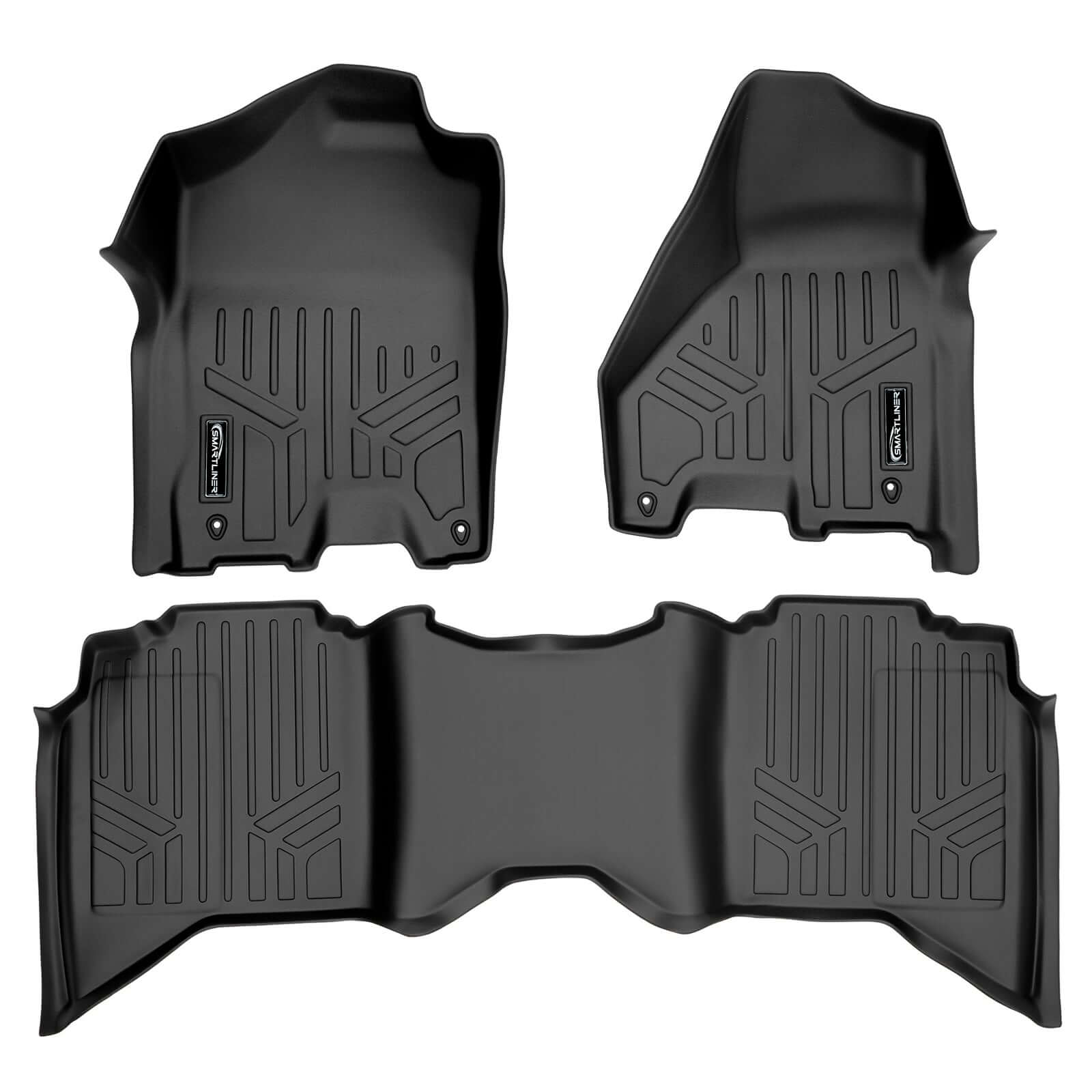 SMARTLINER Custom Fit Floor Liners For 2012-2018 RAM 1500/2500/3500 Crew Cab (4 Full Size Doors)