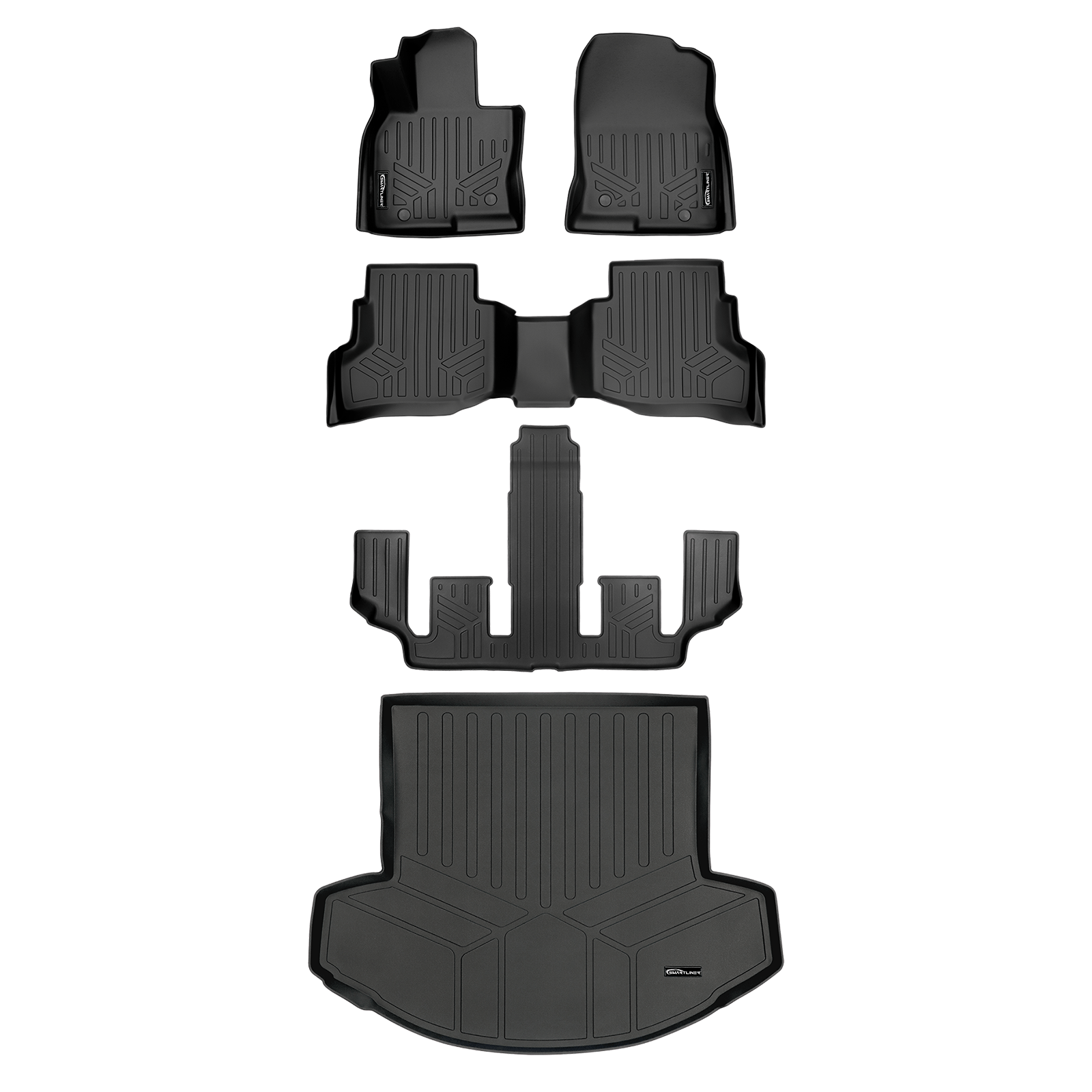 SMARTLINER Custom Fit Floor Liners For 2020-2023 Mazda CX-9 (6 Passenger With CC)