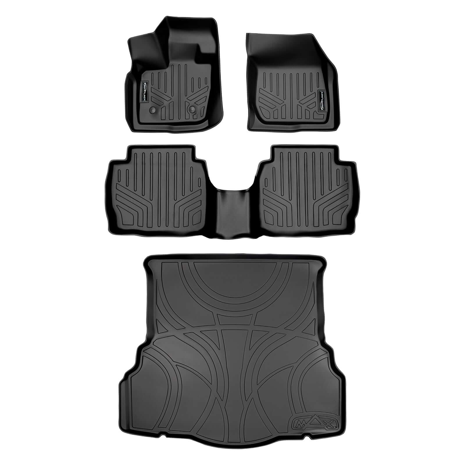 SMARTLINER Custom Fit Floor Liners For 2017-2020 Ford Fusion (No Hybrid or Plug-In Models)
