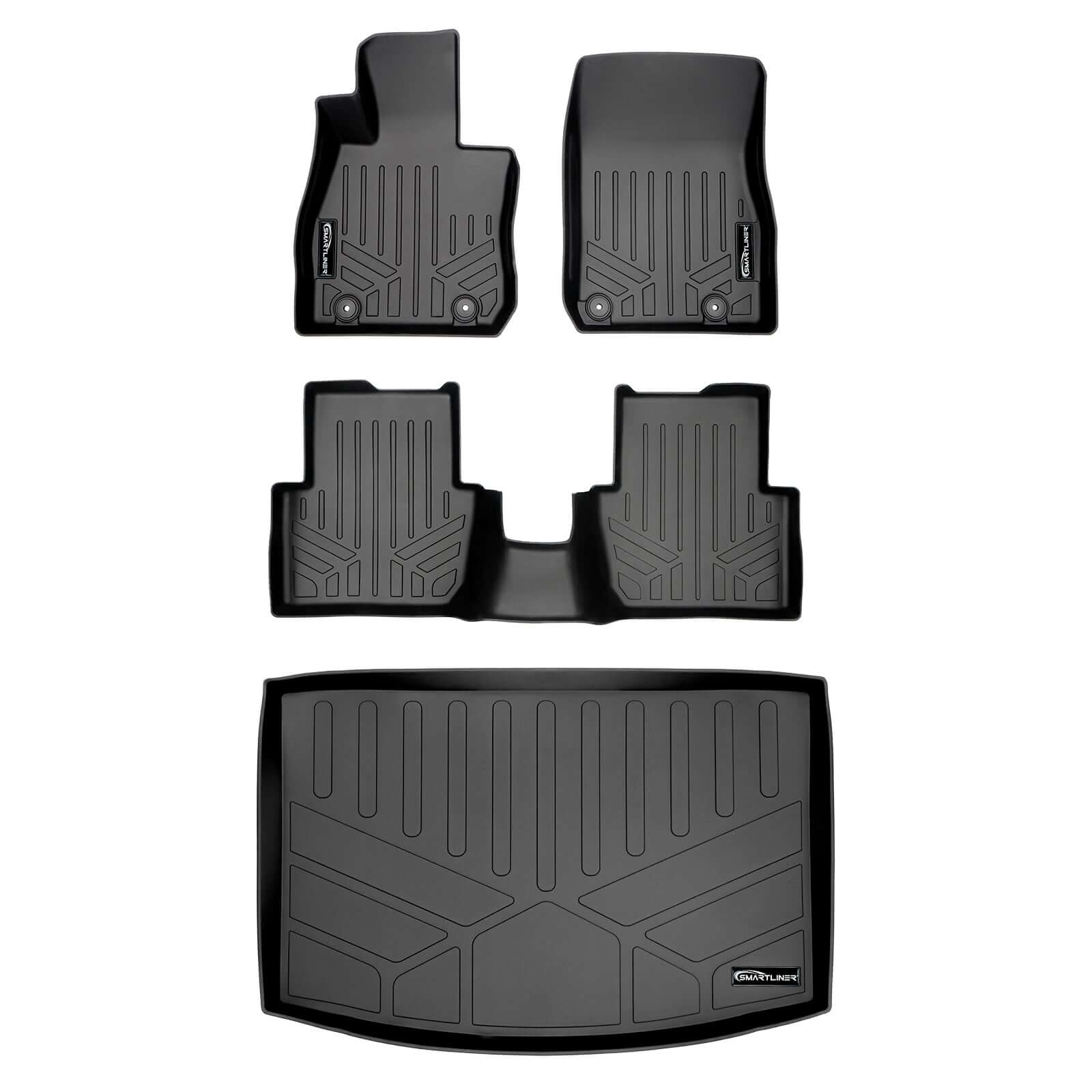 SMARTLINER Custom Fit Floor Liners For 2016-2021 Mazda CX-3 With Cargo Tray