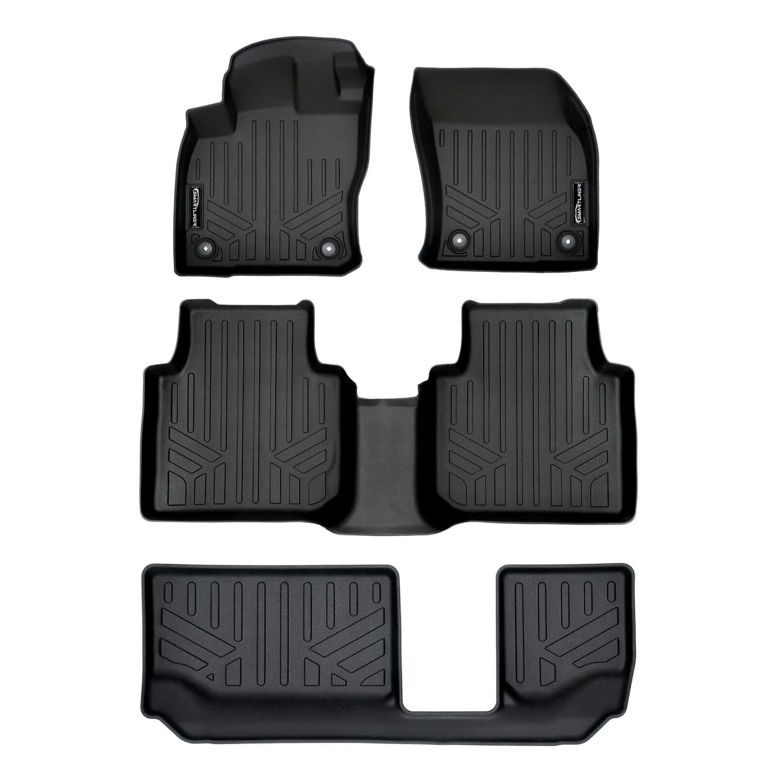 SMARTLINER Custom Fit Floor Liners For 2018-2024 Volkswagen Tiguan (7 Passenger)