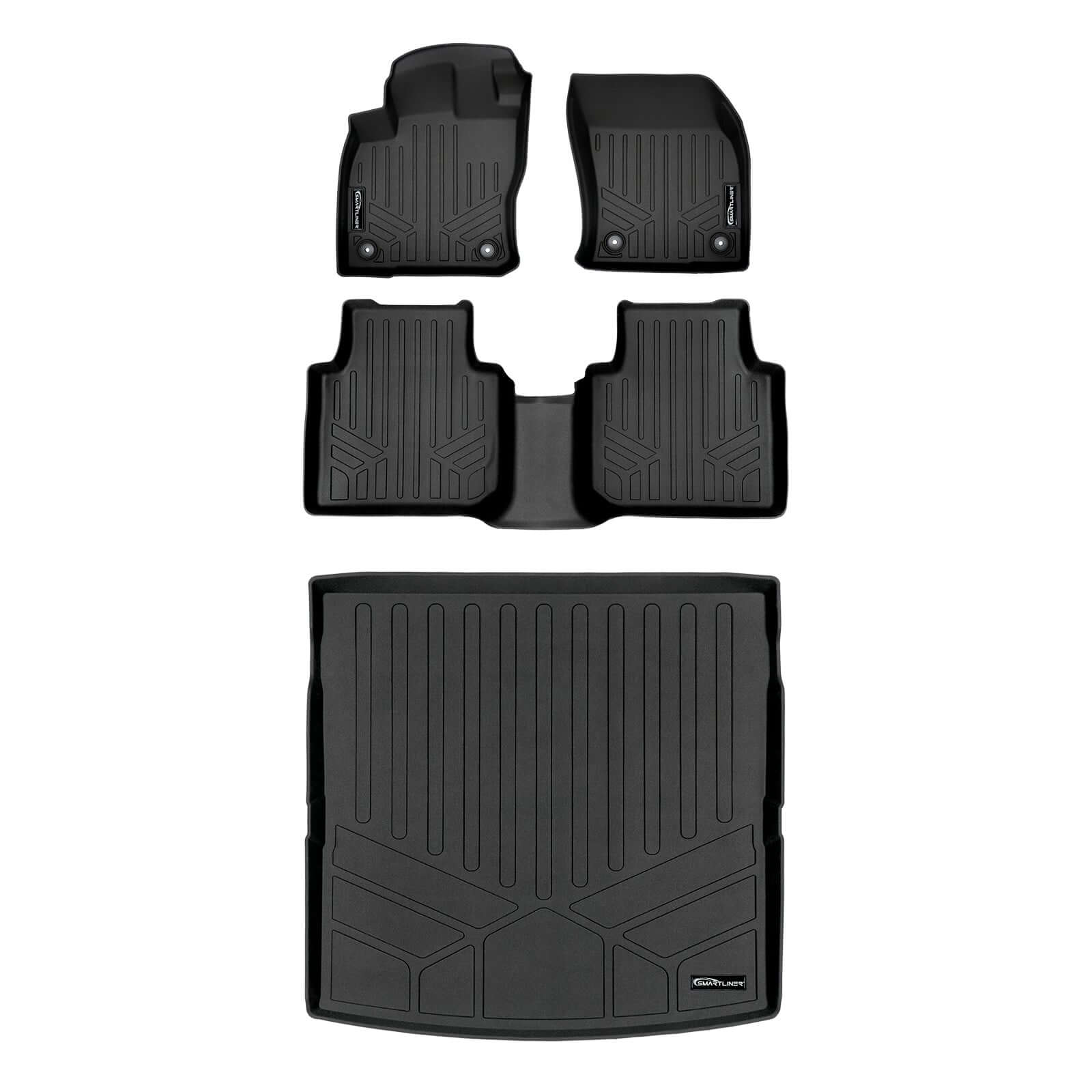 SMARTLINER Custom Fit Floor Liners For 2018-2024 Volkswagen Tiguan (7 Passenger)