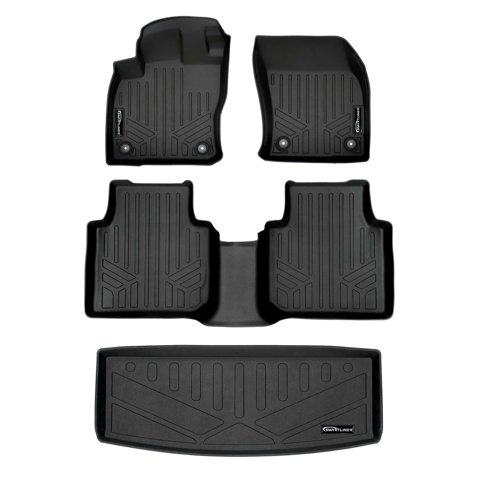 SMARTLINER Custom Fit Floor Liners For 2018-2024 Volkswagen Tiguan (7 Passenger)