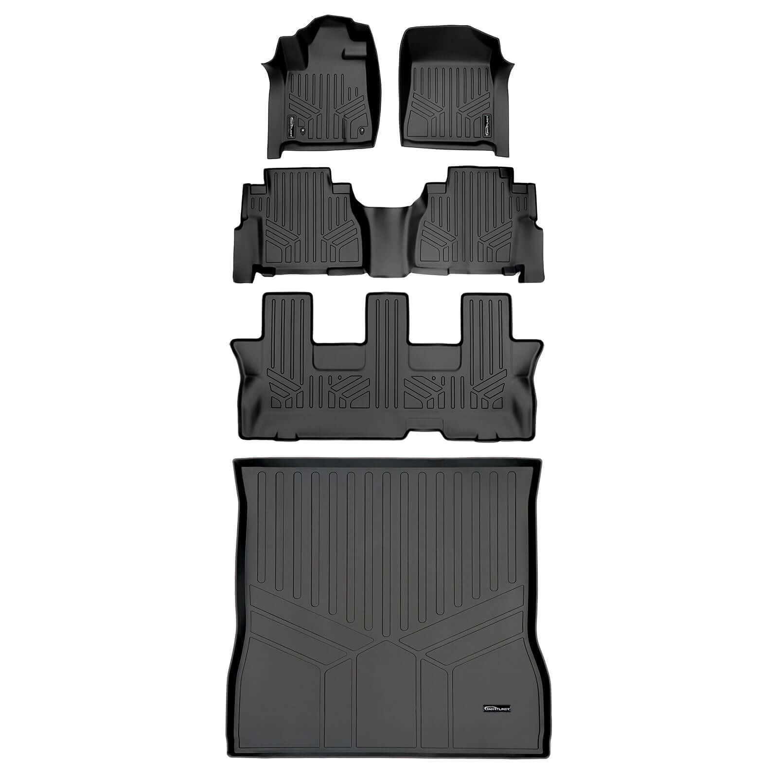 SMARTLINER Custom Fit Floor Liners For 2008-2011 Toyota Sequoia (with Bench Seat)