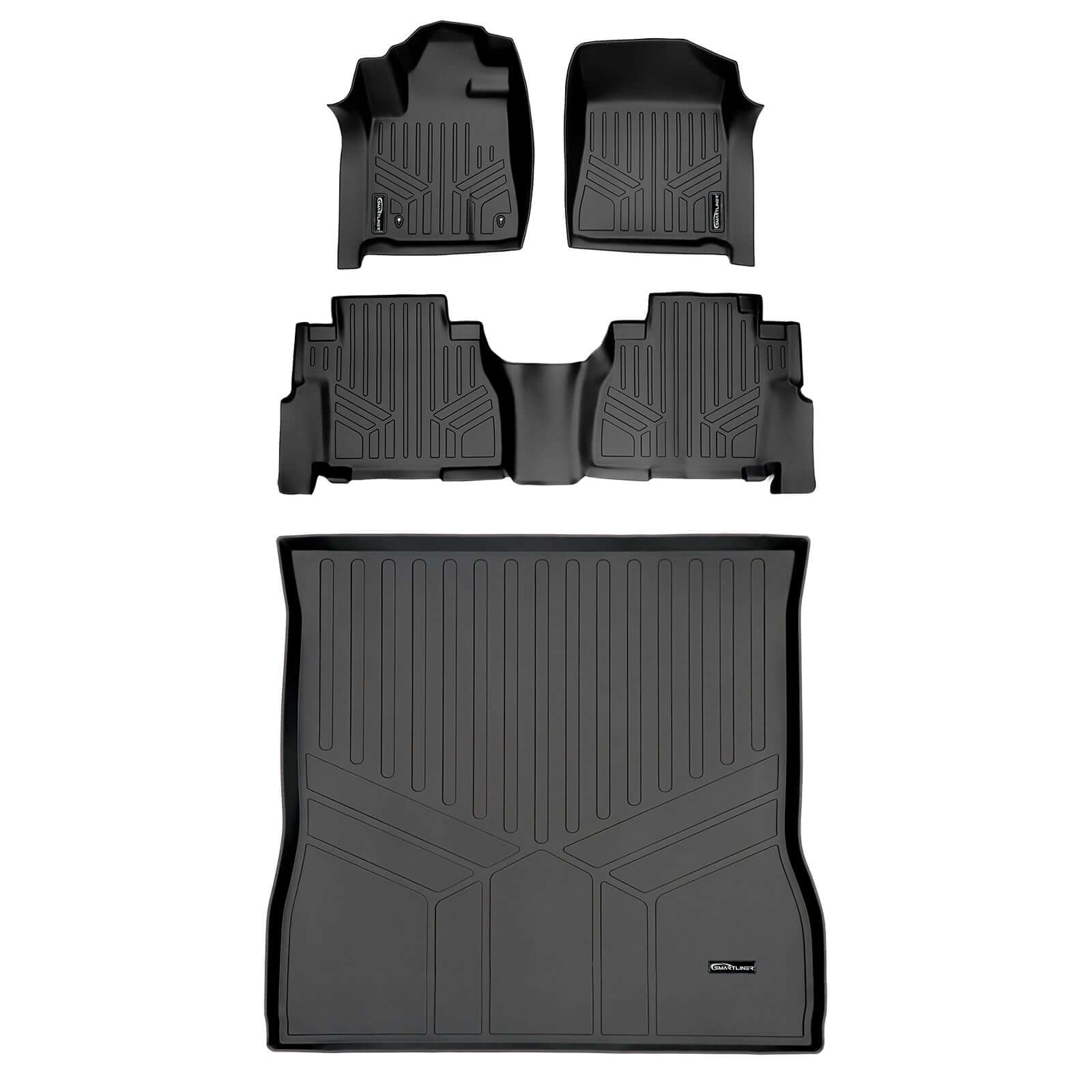 SMARTLINER Custom Fit Floor Liners For 2008-2011 Toyota Sequoia (with Bench Seat)