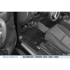 Smart Trim™ Custom Fit Floor Liners For 2007-2013 Silverado/Sierra 1500 - 2007-2014 2500/3500 HD Crew Cabin (Copy)