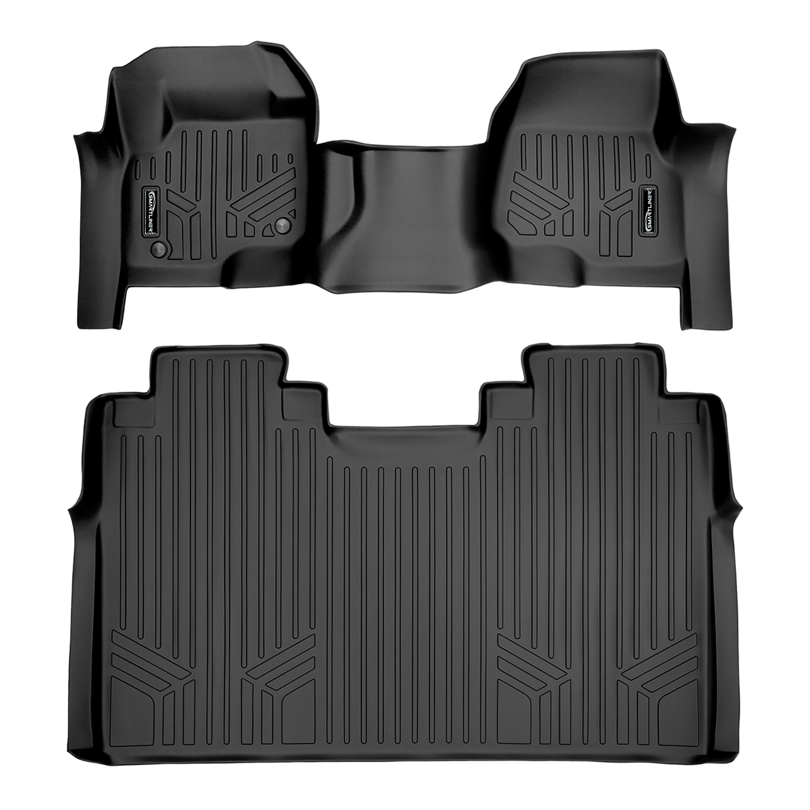SMARTLINER Custom Fit Floor Liners For 2017-2025 Ford F-250|F-350 Super Crew Cab with 1st Row Bench Seat with Over The Hump Coverage and no 2nd Row Under Seat Storage