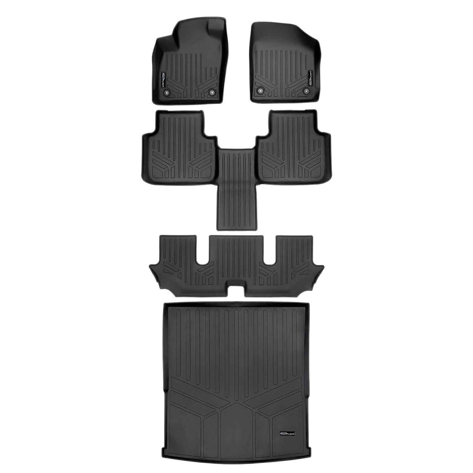 SMARTLINER Custom Fit Floor Liners For 2018-2025 Atlas (with 2nd Row Bucket Seats)