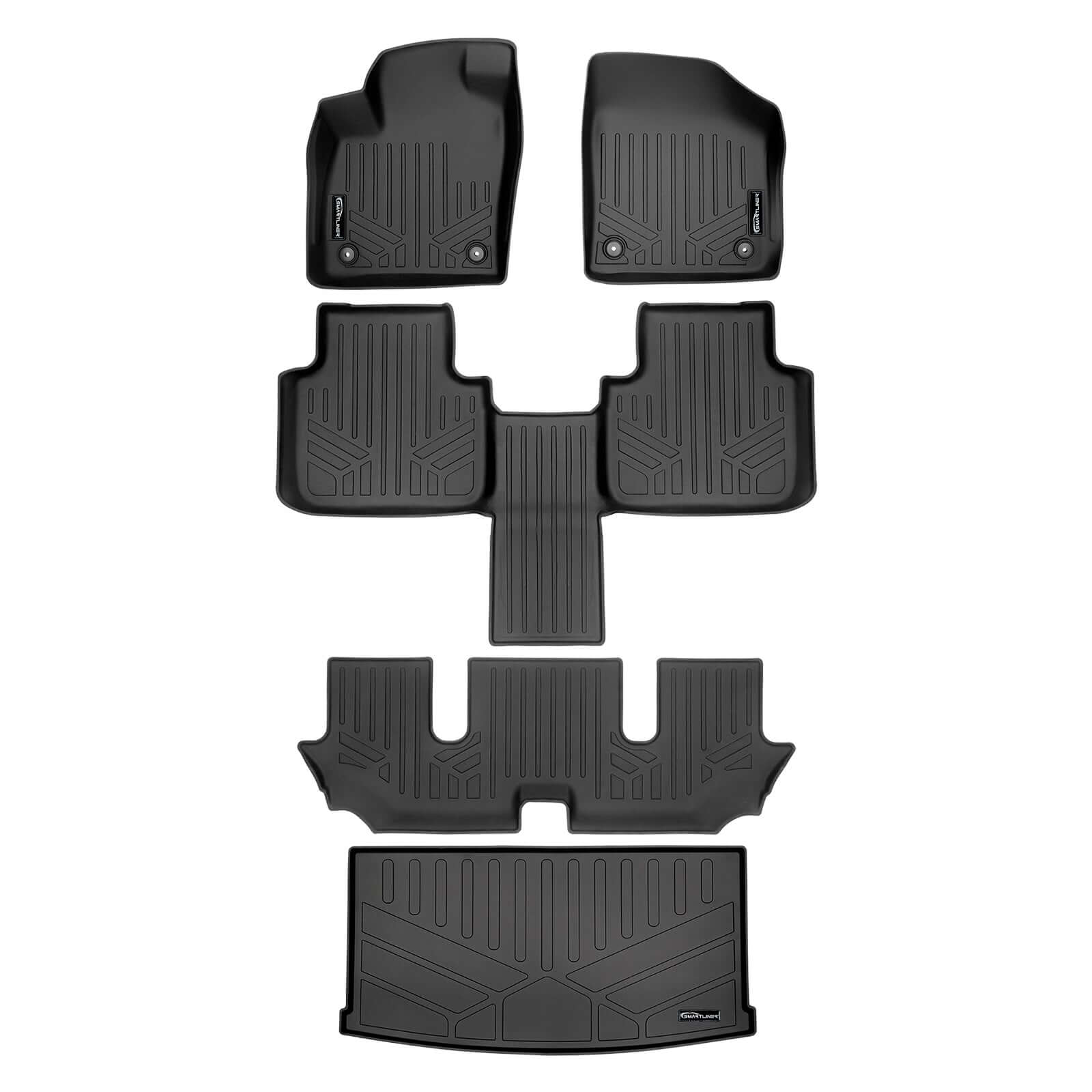 SMARTLINER Custom Fit Floor Liners For 2018-2025 Atlas (with 2nd Row Bucket Seats)
