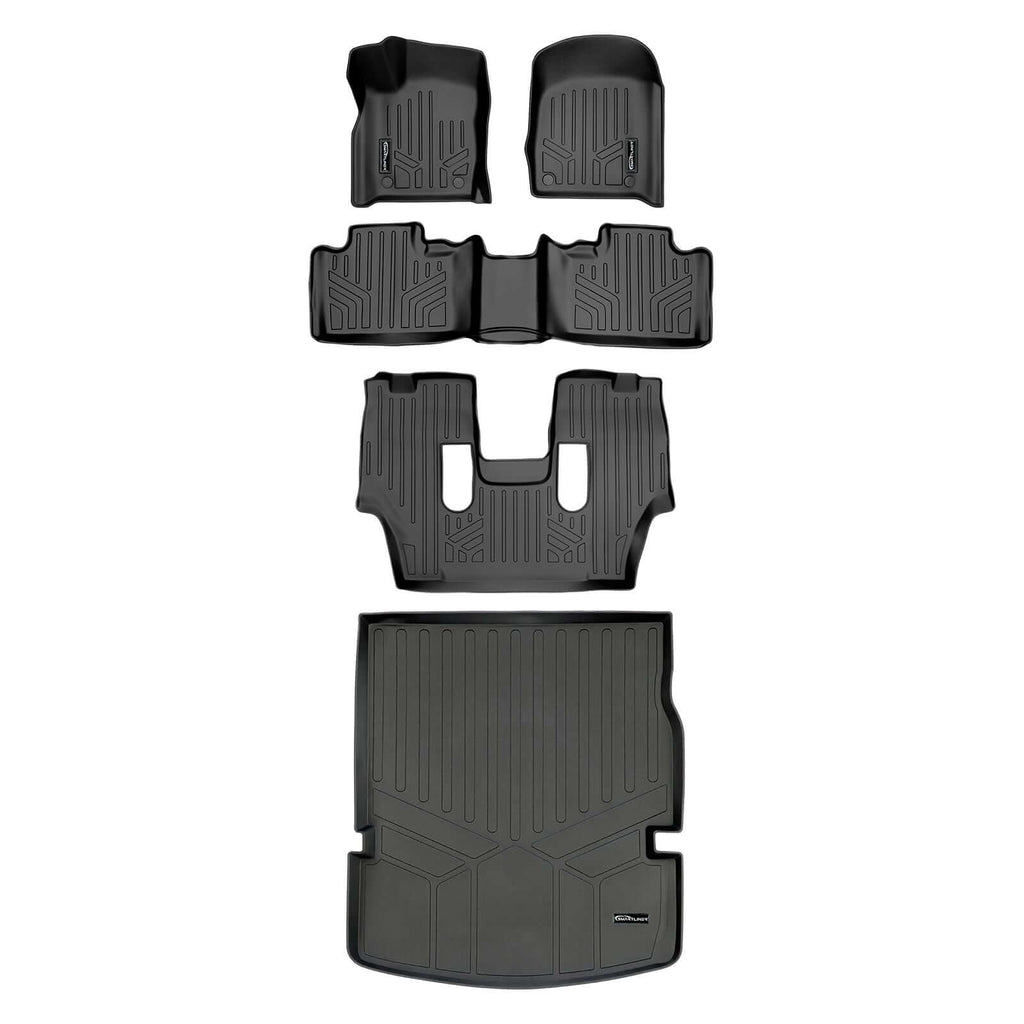 Smart Trim™ Custom Fit Floor Liners For 2016-2025 Dodge Durango (with 2nd Row Bucket Seats)