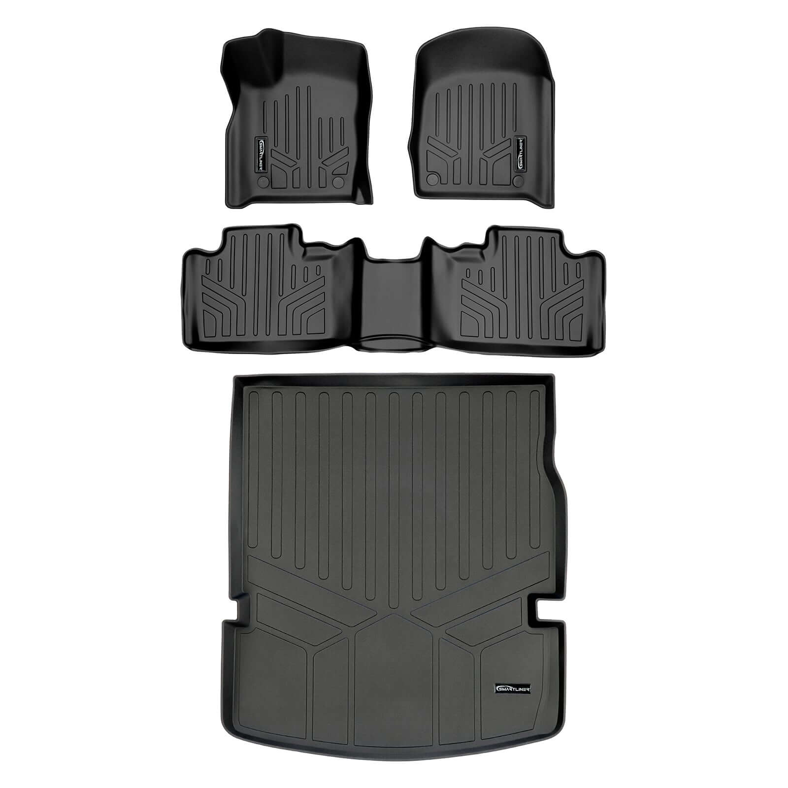 Smart Trim™ Custom Fit Floor Liners For 2016-2025 Dodge Durango (with 2nd Row Bucket Seats)