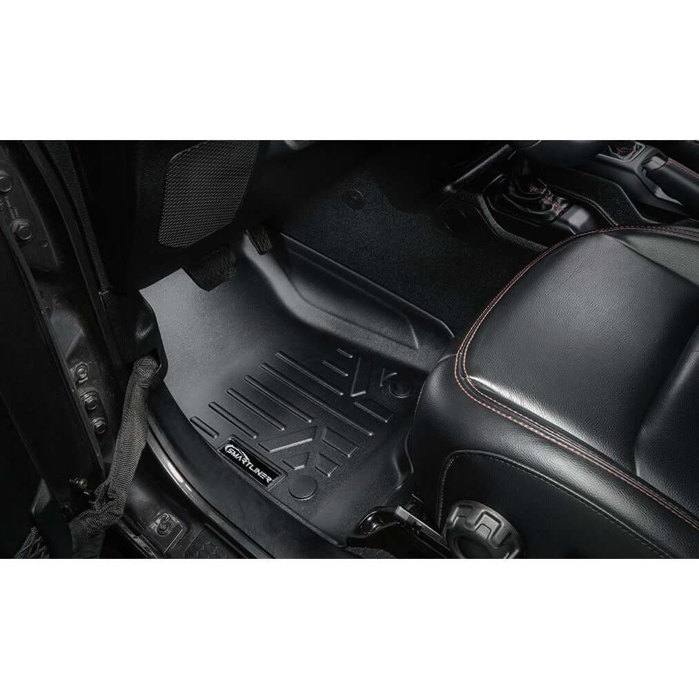 SMARTLINER Custom Fit Floor Liners For 2021-2025 Jeep Wrangler 4xe (With Trail-Rail system)